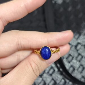 Bague Lapis-Lazuli – Éclat Intuitif, Argent Plaqué Or 18K photo review