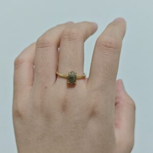 Bague Labradorite – Reflet Céleste, Argent Plaqué Or 14K photo review