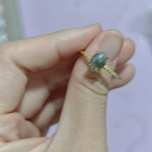 Bague Labradorite – Reflet Céleste, Argent Plaqué Or 14K photo review