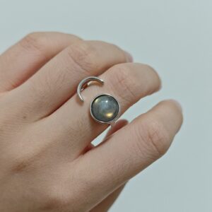 Bague Labradorite – Aura Sombre, Argent photo review