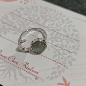 Bague Labradorite – Aura Sombre, Argent photo review