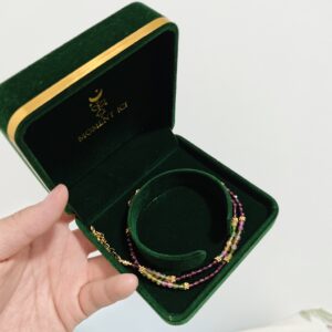 Collier Grenat et Tourmaline – Équilibre Chromatique, Argent Plaqué Or photo review