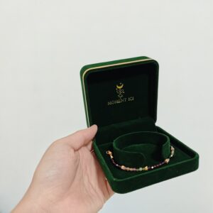 Bracelet Grenat et Tourmaline – Équilibre Chromatique, Argent Plaqué Or photo review