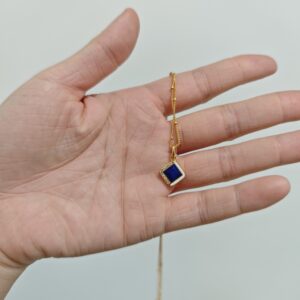 Collier Lapis Lazuli – Aura Royale, Argent Plaqué Or photo review