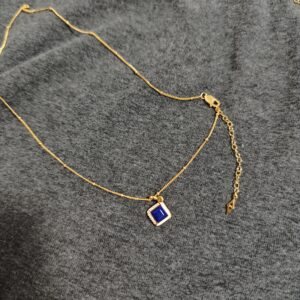 Collier Lapis Lazuli – Aura Royale, Argent Plaqué Or photo review