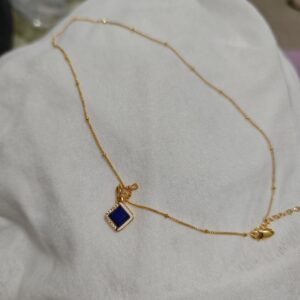 Collier Lapis Lazuli – Aura Royale, Argent Plaqué Or photo review