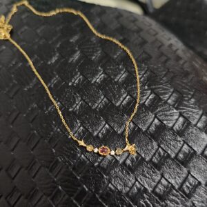 Collier Tourmaline et Topaze – Élixir de Lumière, Argent Plaqué Or 18K photo review