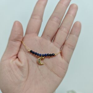 Collier Lapis-Lazuli – Clair de Nuit, Argent Plaqué Or photo review