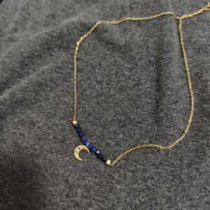 Collier Lapis-Lazuli – Clair de Nuit, Argent Plaqué Or photo review