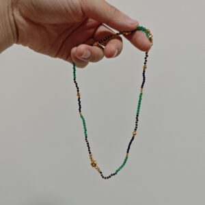 Collier Lapis-Lazuli – Main Protectrice, Argent Plaqué Or photo review