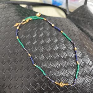 Collier Lapis-Lazuli – Main Protectrice, Argent Plaqué Or photo review