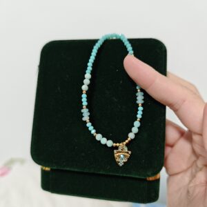 Collier Amazonite et Mauvais Œil – Lumière Spirituelle photo review