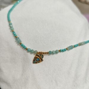 Collier Amazonite et Mauvais Œil – Lumière Spirituelle photo review