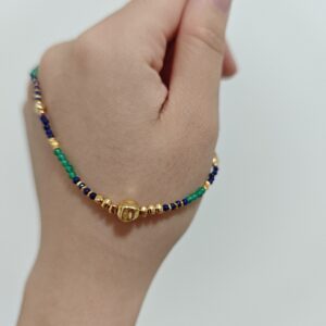Bracelet Lapis-Lazuli – Main Protectrice, Argent Plaqué Or photo review