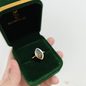 Bague Labradorite – Feuille d’Âme, Argent Plaqué Or 10K photo review
