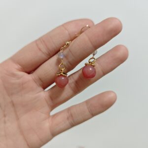 Boucles d’Oreilles Labradorite et Quartz Rose – Cerise Lunaire photo review