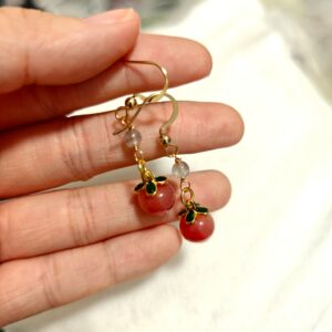Boucles d’Oreilles Labradorite et Quartz Rose – Cerise Lunaire photo review