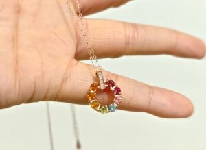Collier Tourmaline – Cercle d’Aurore, Argent Plaqué Or photo review
