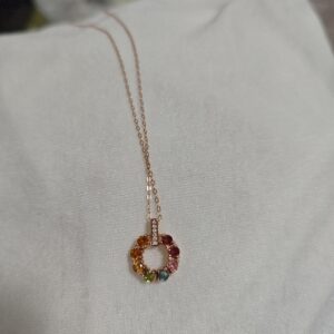 Collier Tourmaline – Cercle d’Aurore, Argent Plaqué Or photo review
