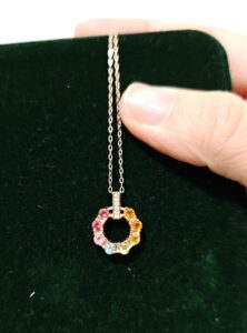 Collier Tourmaline – Cercle d’Aurore, Argent Plaqué Or photo review