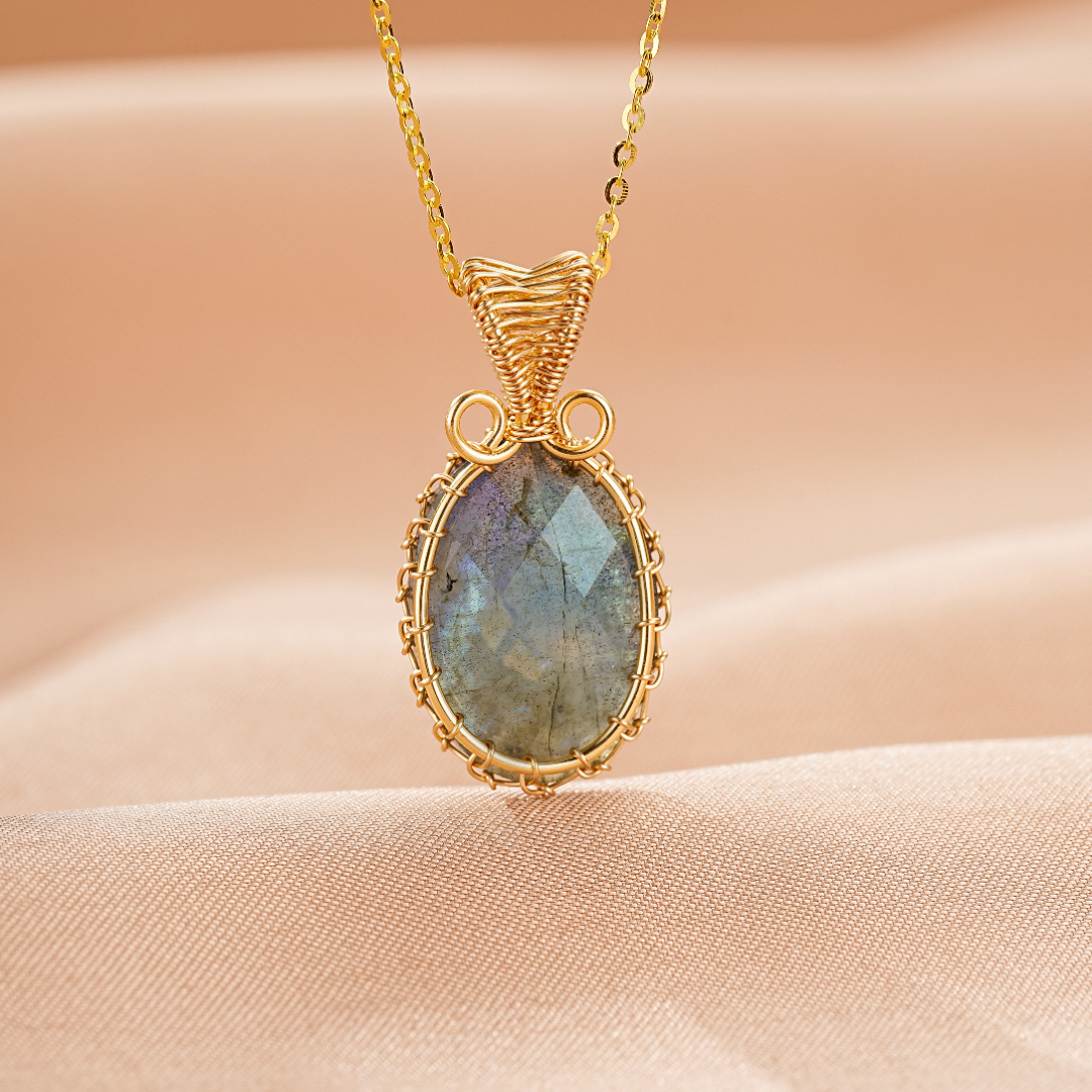 Collier Labradorite – Talisman Tissé