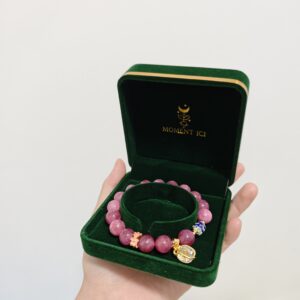 Bracelet Tourmaline Rose et Cristal de Roche – Éveil du Cœur photo review