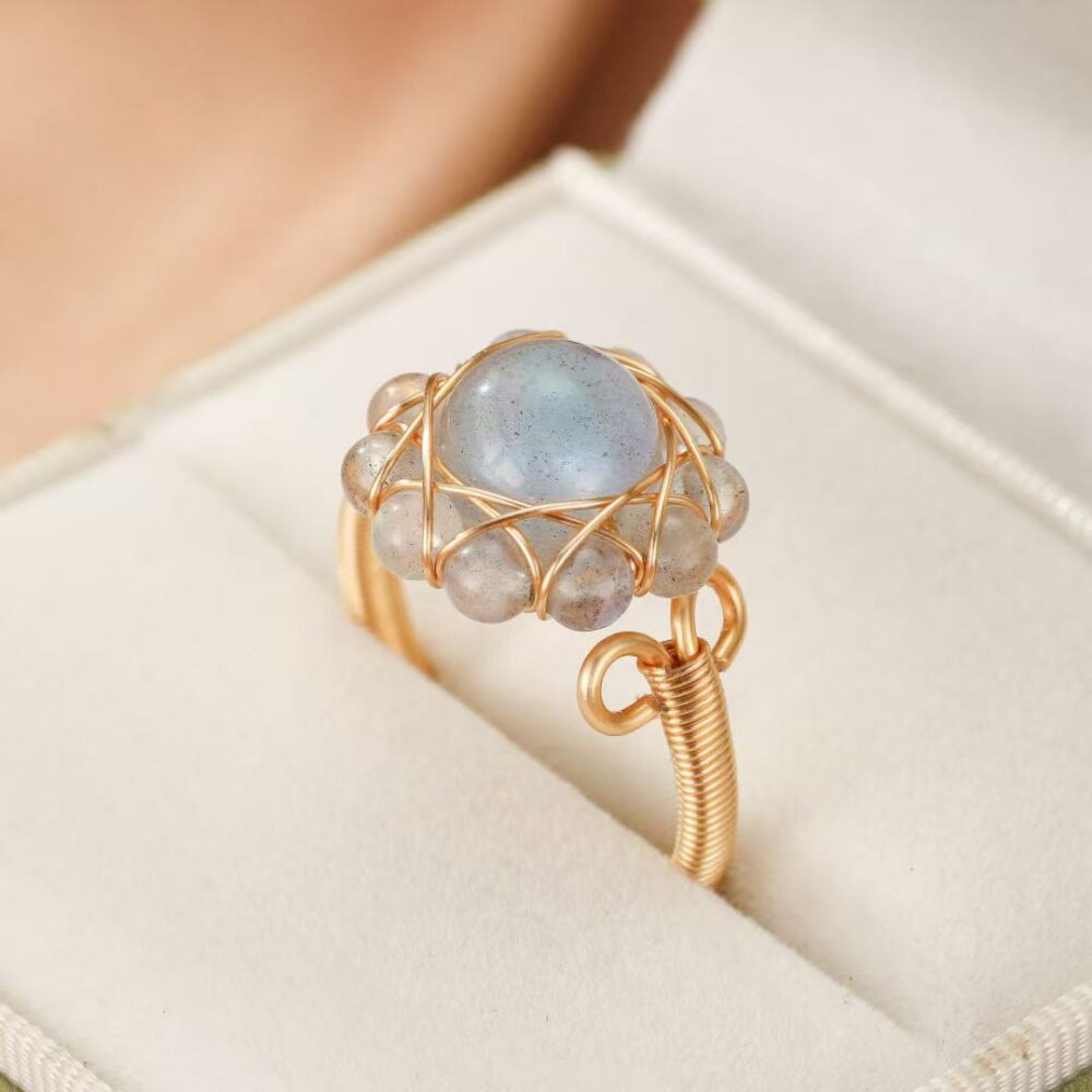 Bague Labradorite – Sphère Céleste