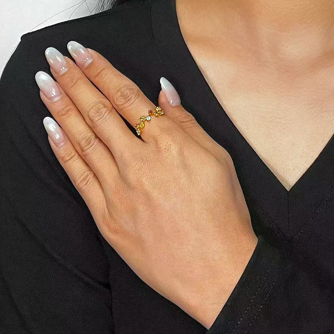 Bague Tourmaline – Aura Colorée, Argent