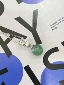 Collier Aventurine – Goutte d’Harmonie, Argent photo review