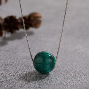 Collier Malachite – Sphère d’Harmonie, Argent photo review
