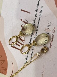 Collier Citrine – Élégance Ovale, Argent Plaqué Or photo review