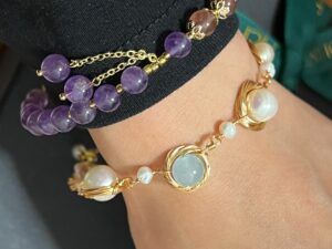 Bracelet Améthyste et Quartz Fraise – Aura Splendide photo review
