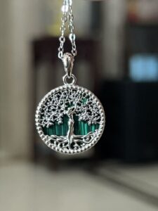 Collier Malachite – Racines Sacrées, Argent photo review