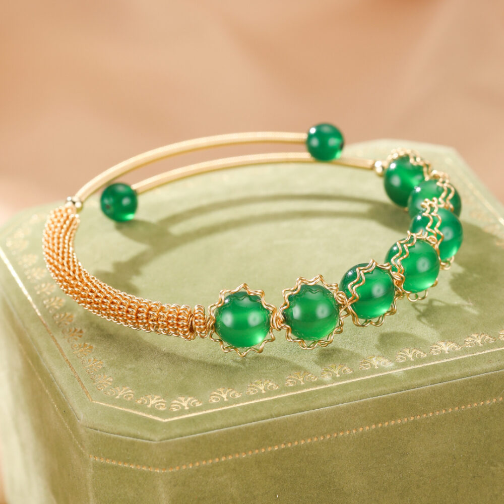 Bracelet Agate Verte – Force d’Harmonie