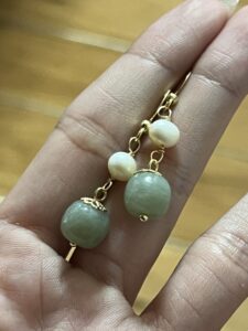 Boucles d’Oreilles Jade Néphrite et Perle – Équilibre Naturel photo review