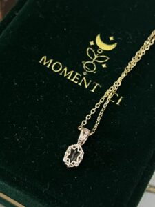 Collier Citrine – Élégance Ovale, Argent Plaqué Or photo review