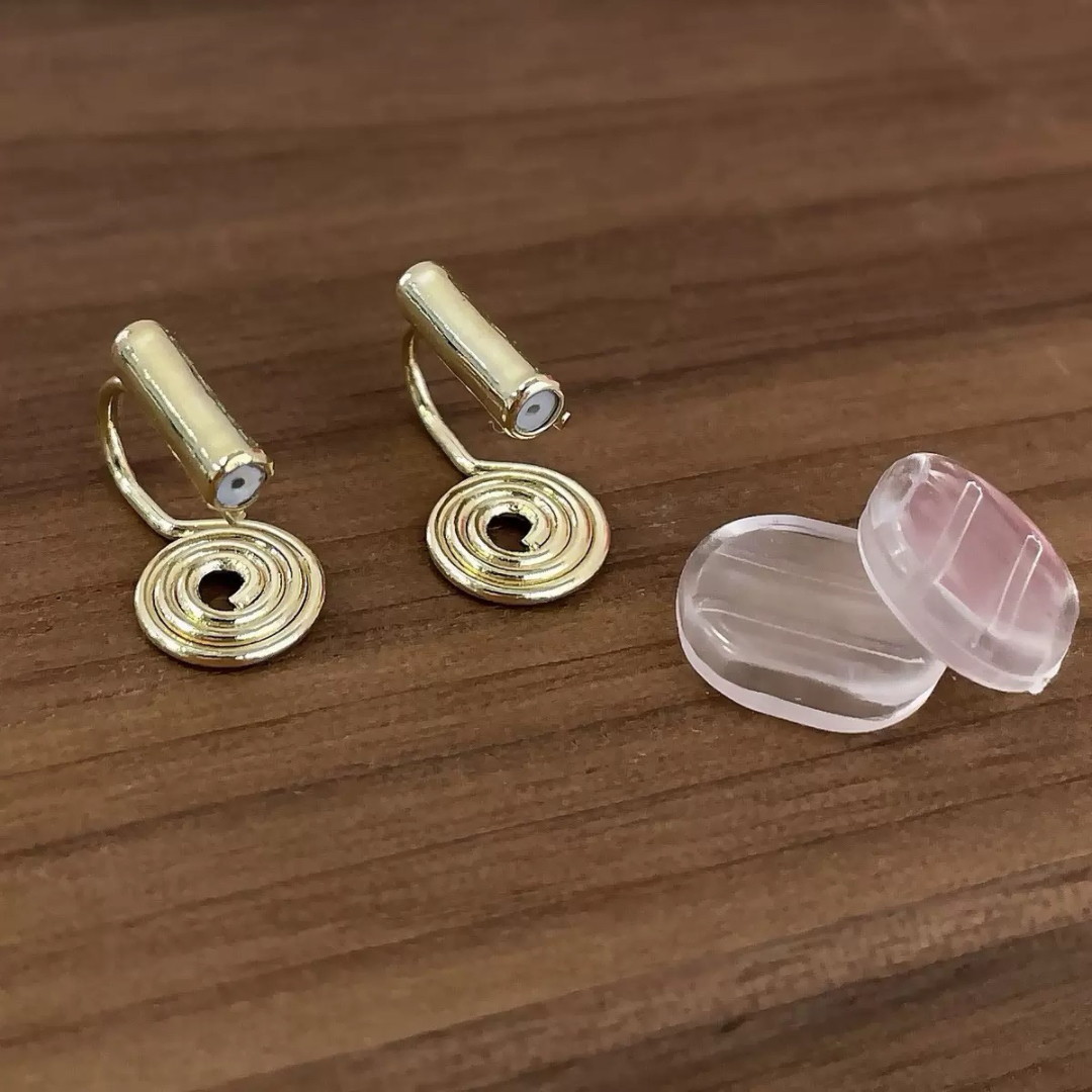 Clips de Boucles d’Oreilles – Spirale Élégante