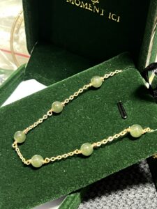 Bracelet Jade – Harmonie Dorée, Argent Plaqué Or 14K photo review