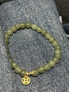 Bracelet Jade – Paix Intérieure, Argent Plaqué Or 14K photo review