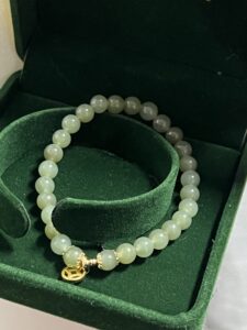 Bracelet Jade – Paix Intérieure, Argent Plaqué Or 14K photo review