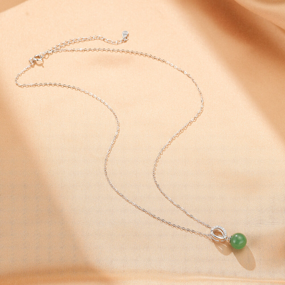 Collier Aventurine – Goutte d’Harmonie, Argent