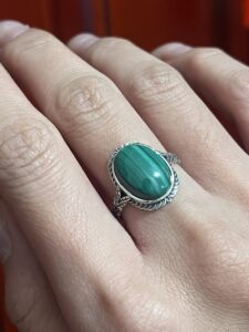 Bague Malachite – Héritage Intemporel, Argent photo review