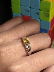 Bague Citrine – Flamme Solaire, Argent photo review