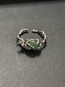 Bague Aventurine – Fleur Sauvage, Argent photo review