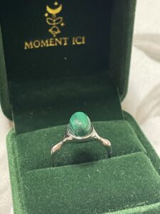 Bague Malachite – Pureté Minérale, Argent photo review