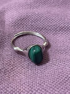 Bague Malachite – Pureté Minérale, Argent photo review