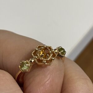 Bague Citrine et Péridot – Éclat Jardin d’Or, Argent Plaqué Or photo review