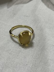 Bague Citrine et Nacre – Reflet Doré, Argent Plaqué Or photo review