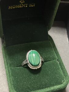 Bague Malachite – Héritage Intemporel, Argent photo review