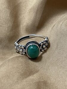 Bague Malachite – Fleur d’Âme, Argent photo review